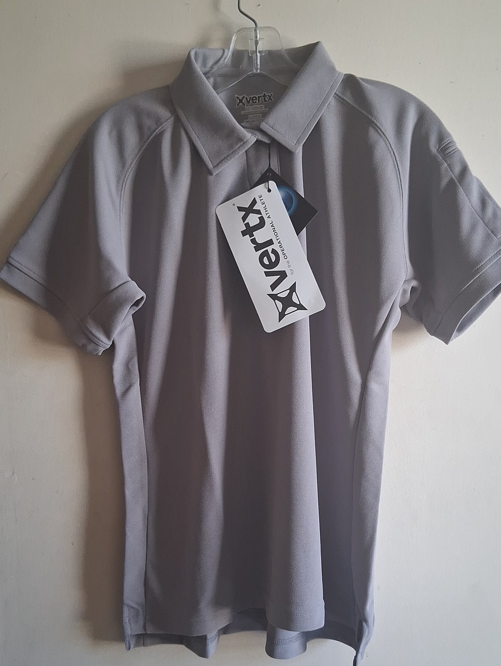 Vertx Men’s Polo Shirt in Light Gray - Performance Short Sleeve Size XL
